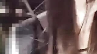 Individual shooting Video in which the daughter of a perverted man in a mad mad out of a tree