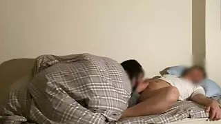 They stimulate each other's sexual zones in the futon and lick each other's nipples and clitoris.