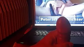 Jerking off to your own cock and swallowing cum