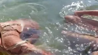 Monika Fox with Girlfriend Have Fun Outdoors