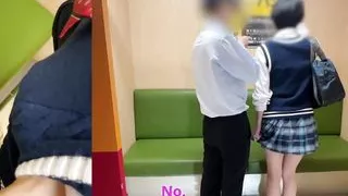 #185 Creampie on the Train, No Inside...! Please...! Uiform Beauty POV