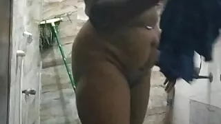 Tamil home maid bathing part 1