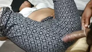 Stepsister and brother shared a bed and fucked hard