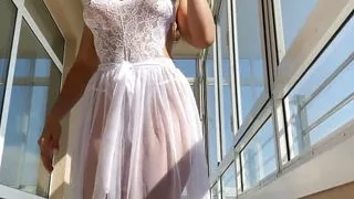 Bride with big tits make blowjob and ride my dick