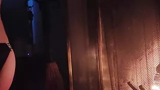 Warming up by the fire