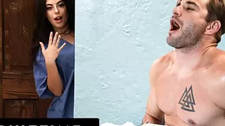 ADULT TIME - British Masseuse Gal Ritchie CAUGHT Her Client Jerking Off At Massage Parlor!