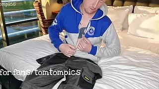 Hotel room undressing