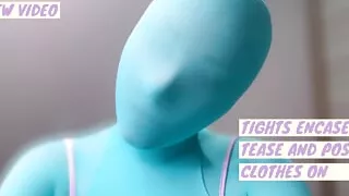 Blue tights full body encasement