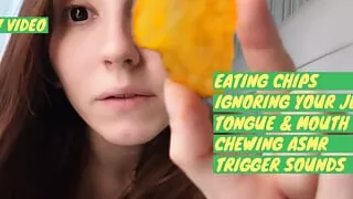 Hungry head, chips eater ASMR