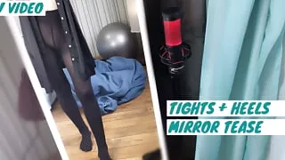 Black tights mirror teaser