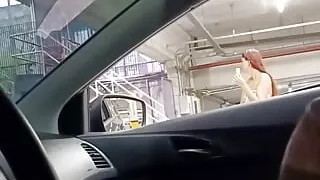 Hot Girl Sucking Ice Cream in the Parking Lot I Risked a Handjob!