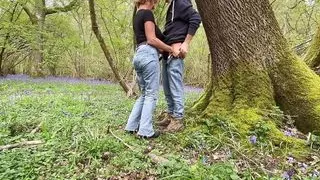 Outdoor Blowjob in the woods surrounded by Bluebells