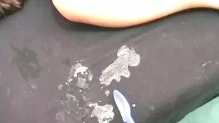 An amazing German lady getting feed with some warm cum