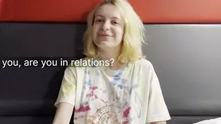 Blonde stepsister invited me to fuck her