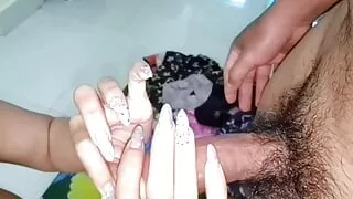 Cute girl short hair blowing penis and boyfriend fuck