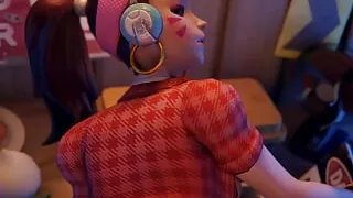D.Va Close Sex in Garage Overwatch
