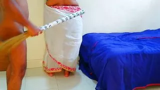 Indonesian NRI cleaning Room & stuck under bed. Then Stranger Fucked Her Anal (MY Desi Stepmom sweeping room then i Fucked her)