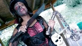 Halloween video with the superb young Colombian black girl Paris