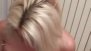 Blonde Babe Loves Spitting on a Big Cock Before Getting a Good Fuck