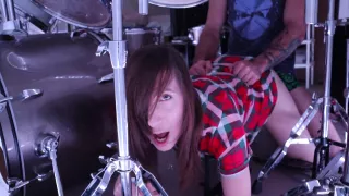 Hot Milf And Step Mom And Son In Stepmom Gets Stuck In Drum Set. Stepson Leaves Her Creampied