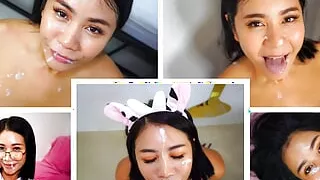 Facial Compilation Asian MILF