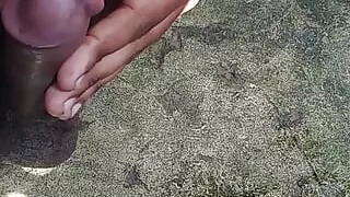 After the cumshot just rubbing my cock