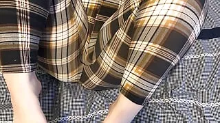 18 yo brunette has fun with herself