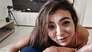 My four stepcousins and I suck my boyfriend's cock