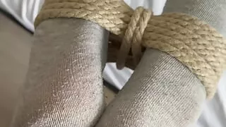 Master Fucks Slaves Tied Feet in Socks