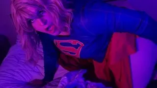 Sissy Supergirl First Time With Dildo