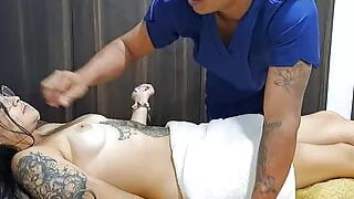 The best massage in the world, this guy has fabulous hands. Part 2. Suck and lick my tits