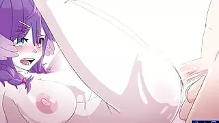 Anime girl gets fucked hard in all holes