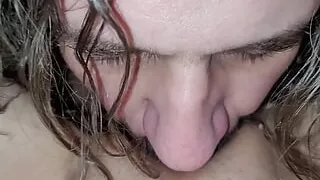 He licks me till i cum. He cums deep inside my pussy.