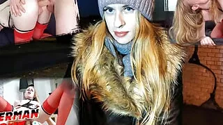 German Scout - Rough anal sex for skinny girl Nikki at street casting berlin