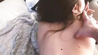 Pretty girl lips play with her boyfriend and make twerk fuck