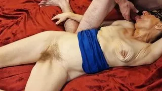He lifts my legs up to expose my pussy and fucks me hard