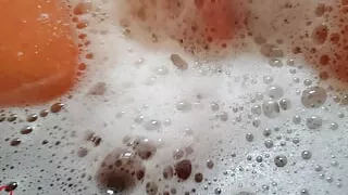 JuicyDream - Pussy play and cum on her ass in the bathtub