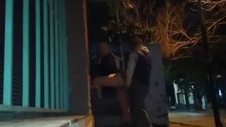 Risky Sex on the Street Flashing Naked Fucking Outdoors