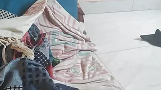 Indian boy mastrabuting and cum in sister bedroom