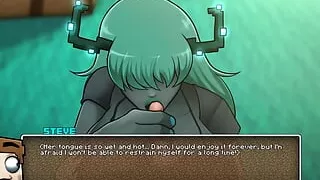 HornyCraft Minecraft Parody Hentai game PornPlay Ep.37 Giant warden is kissing my small cock until I cum on her face