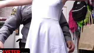 Domination, Police, Rubbing, Schoolgirl, Store, Submissive