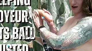 Peeping Voyeur Gets Ballbusted - full vid on ClaudiaKink ManyVids!