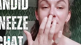 Loud Sneezes with Candid Chat - full vid on ClaudiaKink ManyVids!