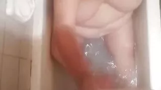 Stepmom Blowjob & Cum on Boob Bathtub Scene Vid 01