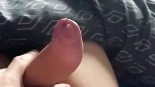 He uses his stepmom panties to jerk his uncut cock