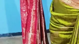 Wear saree and do fune