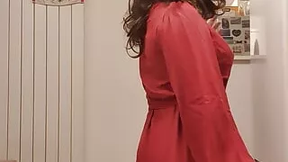 Crossdresser, Kleid, Fersen, High Heels, Nylonsex, Dünn