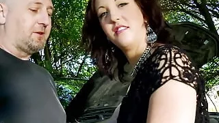 Hot French babe Nora Luxia outdoor fucking in the pick up truck