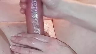 Handjob with Lots of Cum & Post Orgasm Tease