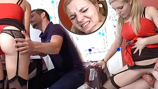 Banging teen pussy and asshole hard